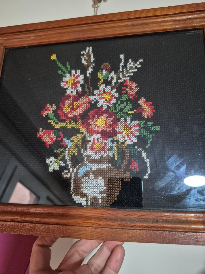 Çiçekli Bohem Nakış Tablosu - Görsel 2