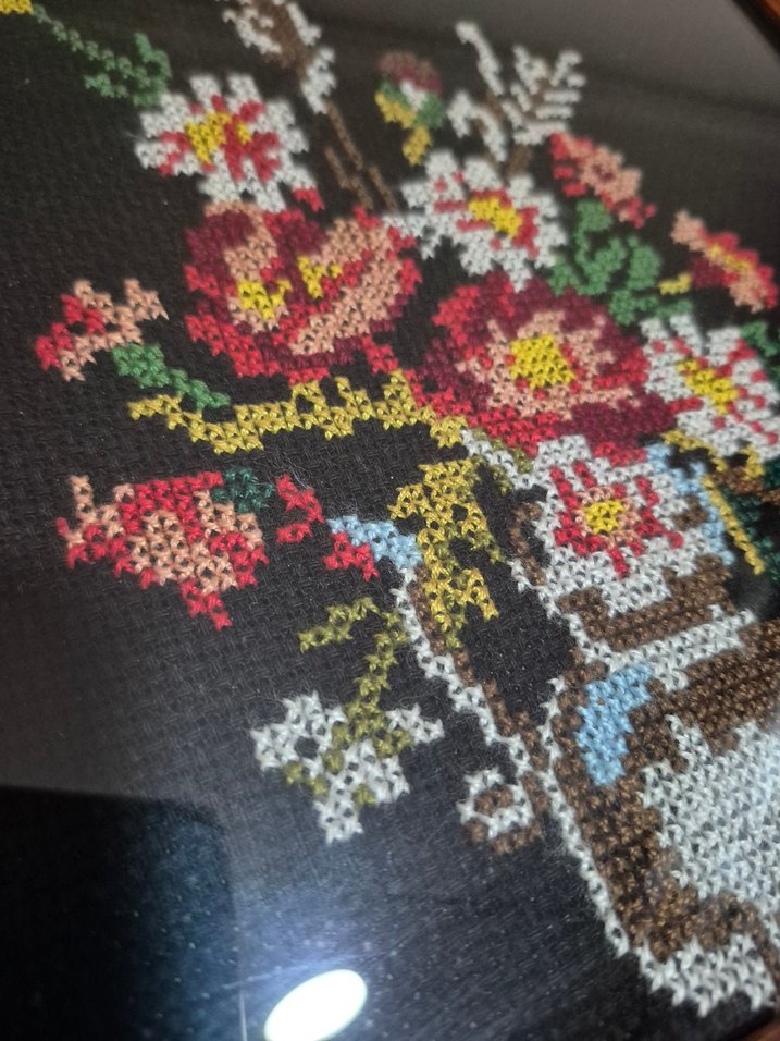 Çiçekli Bohem Nakış Tablosu - Görsel 4