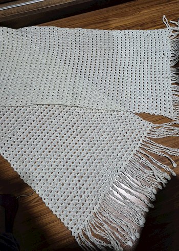 Gri Örgü Bohem Kadın Şal - Görsel 3