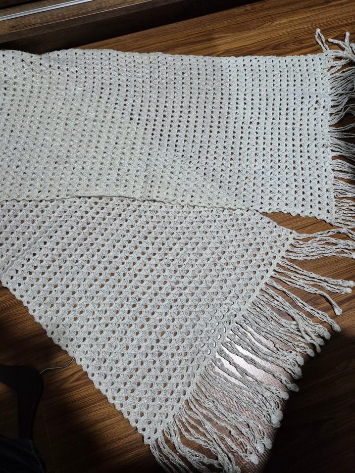 Gri Örgü Bohem Kadın Şal - Görsel 3