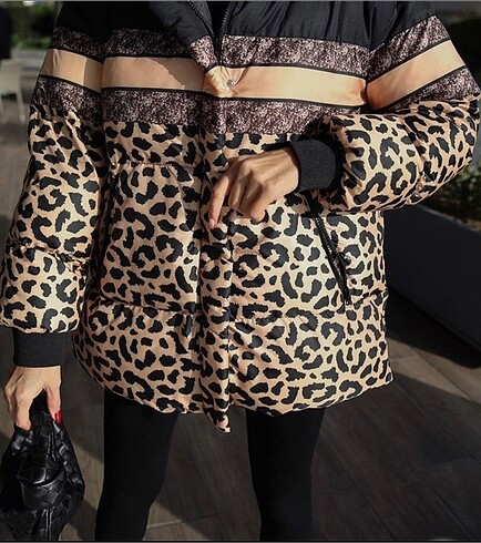 xs Beden Leopar mont