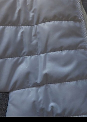 Kapüşonlu Fermuarlı Kadın Beyaz Yelek - Görsel 7