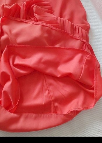 Pembe V Yaka Fırfırlı Midi Elbise - Görsel 10