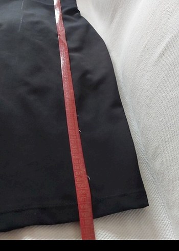 Siyah V Yaka Midi Elbise - Görsel 7