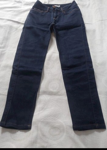 Lacivert Kadın Midi Boy Denim Pantolon