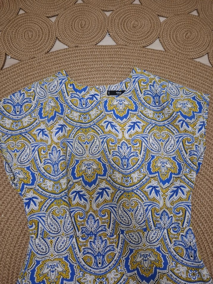 Renkli Bohem Mini elbise - Görsel 2