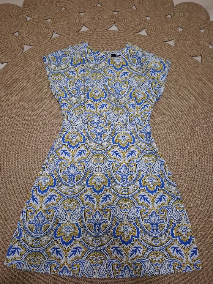 Renkli Bohem Mini elbise - Görsel 3