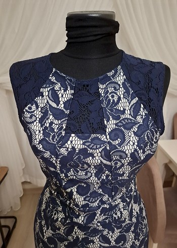 Lacivert Nakışlı Dantel Detaylı Bohem Bluz - Görsel 11