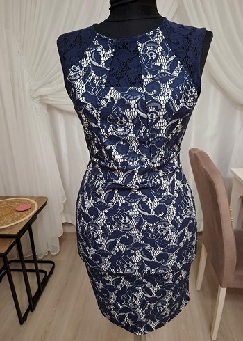 Lacivert Nakışlı Dantel Detaylı Bohem Bluz - Görsel 12