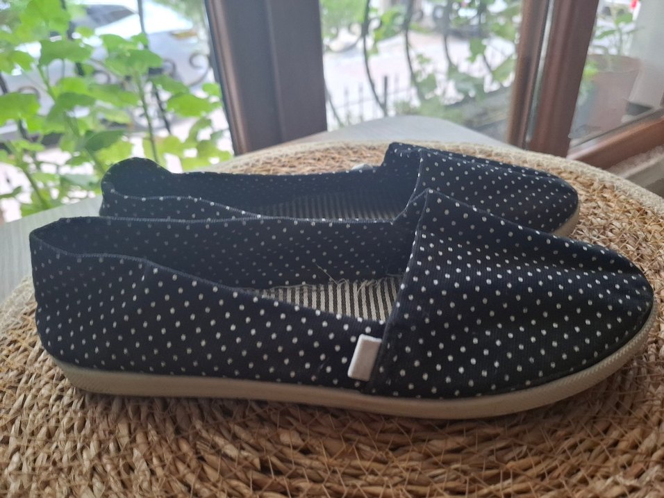 Lacivert Puantiyeli Dolgu Topuklu Espadril - Görsel 4