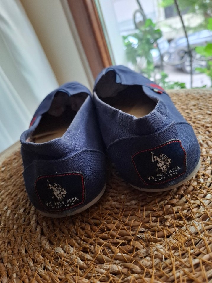 Denim Kumaşlı Mavi Dolgu Topuklu Espadril - Görsel 4
