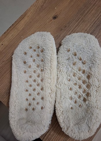 Bej Kız Çocuk Kürklü Sıcak Ev Terliği - Görsel 4