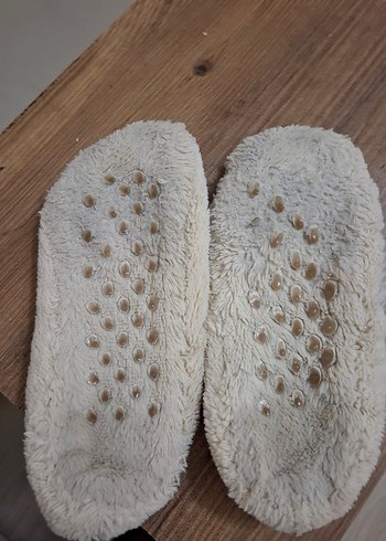 Bej Kız Çocuk Kürklü Sıcak Ev Terliği - Görsel 6