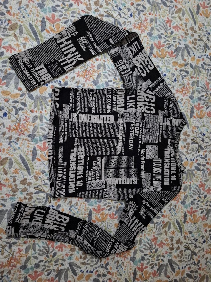 Kız Çocuk Gri Baskılı Uzun Kollu Tişört - Görsel 5