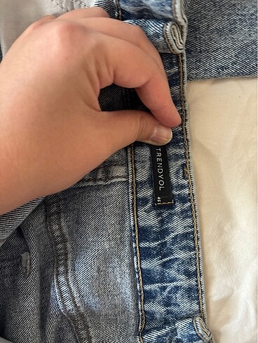 46 Beden Trendyol curve straight paça jean