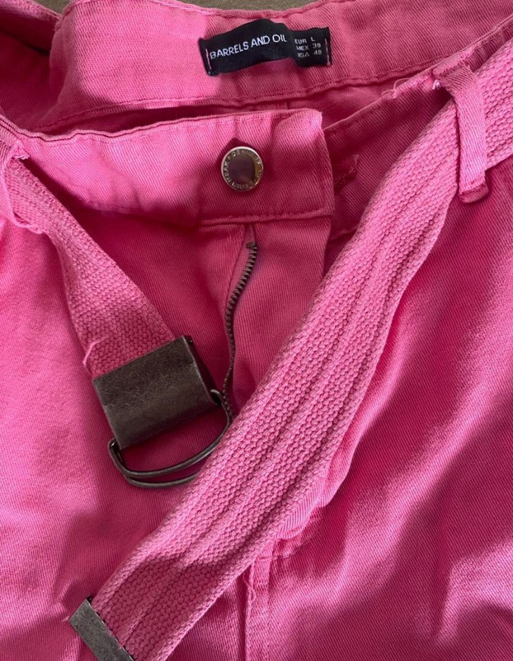 Pembe Kemerli Kadın KotPantolon - Görsel 2