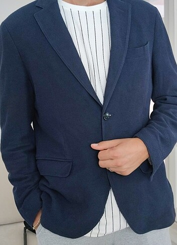 Massimo Dutti Lacivert erkek ceket 