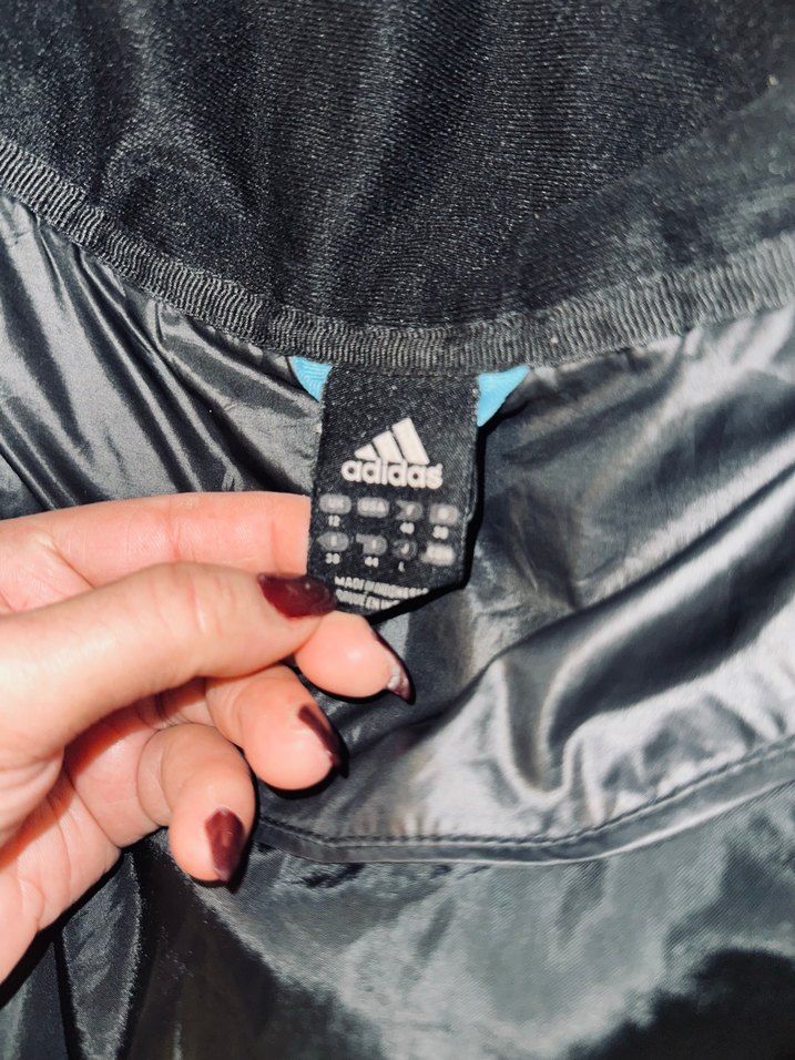 Kemerli Siyah Deri Gotik Kadın Ceket ADIDAS - Görsel 5