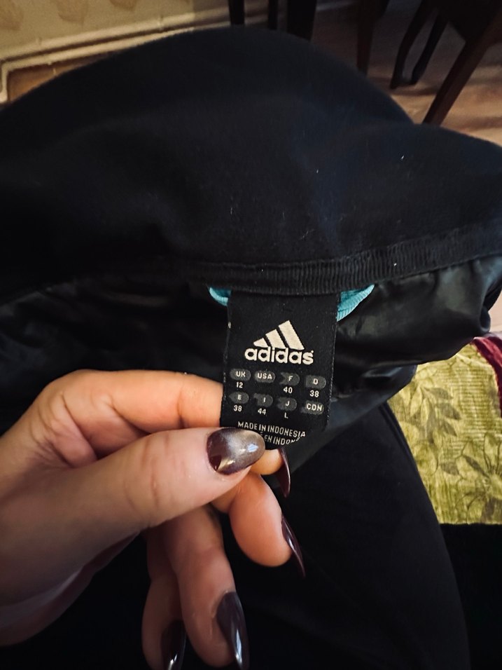 Kemerli Siyah Deri Gotik Kadın Ceket ADIDAS - Görsel 3