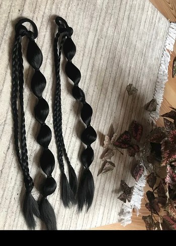 Siyah sentetik Elastik Gotik Saç Aksesuarı 4ADET - Görsel 2