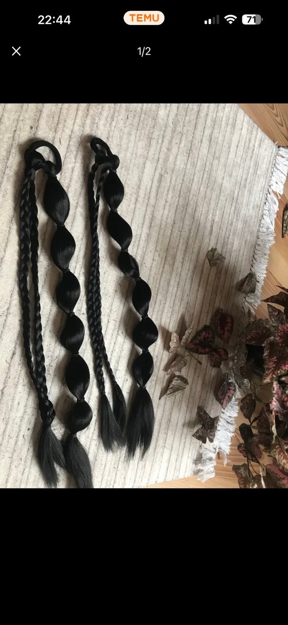 Siyah  sentetik Elastik Gotik Saç Aksesuarı 4ADET - Görsel 2