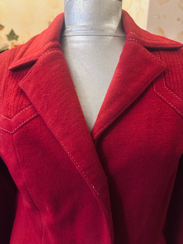 Bordo Kadın kamir vintage Ceket - Görsel 4