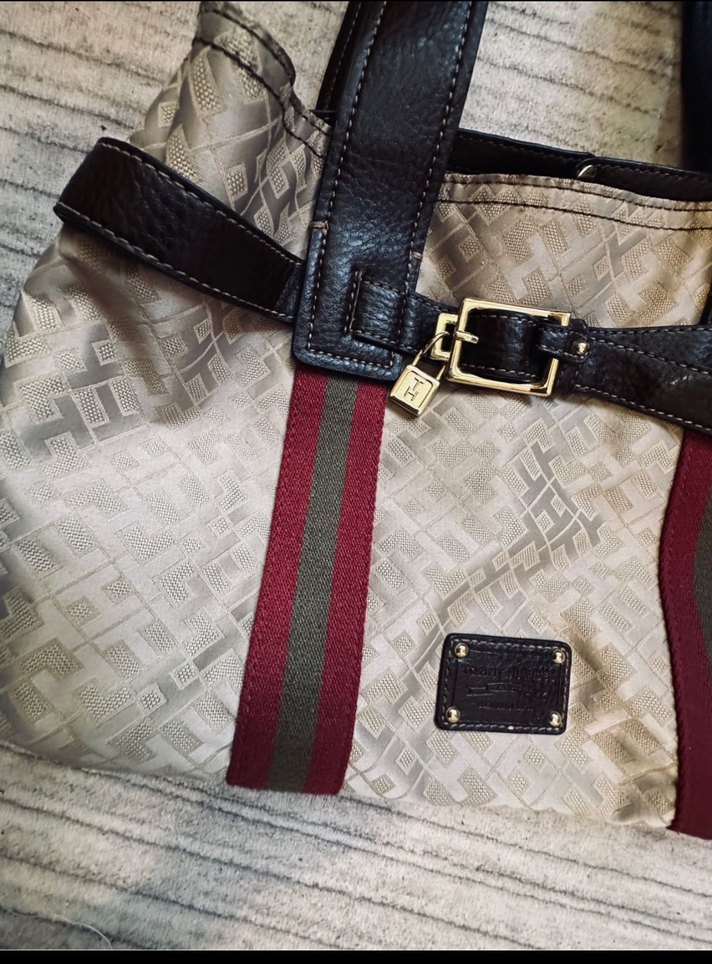 KREM TommyHİLLFİGER Kahverengi Deri Kemerli Kadın Çanta orijinal - Görsel 4