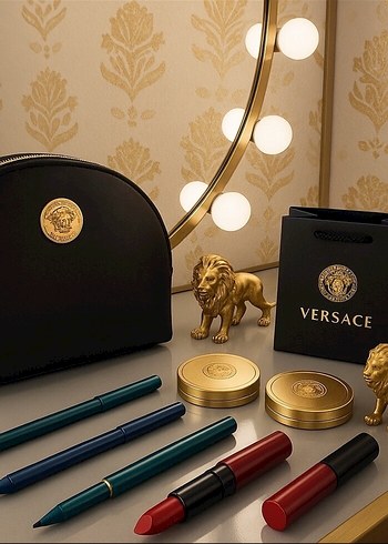 Versace Altın Detaylı Makyaj Seti
