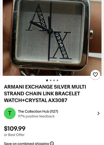 Armani Exchange gold&dore  orijinal kol saati - Görsel 8