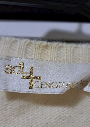 Nakışlı Beyaz Kadın Triko Kazak - Görsel 2