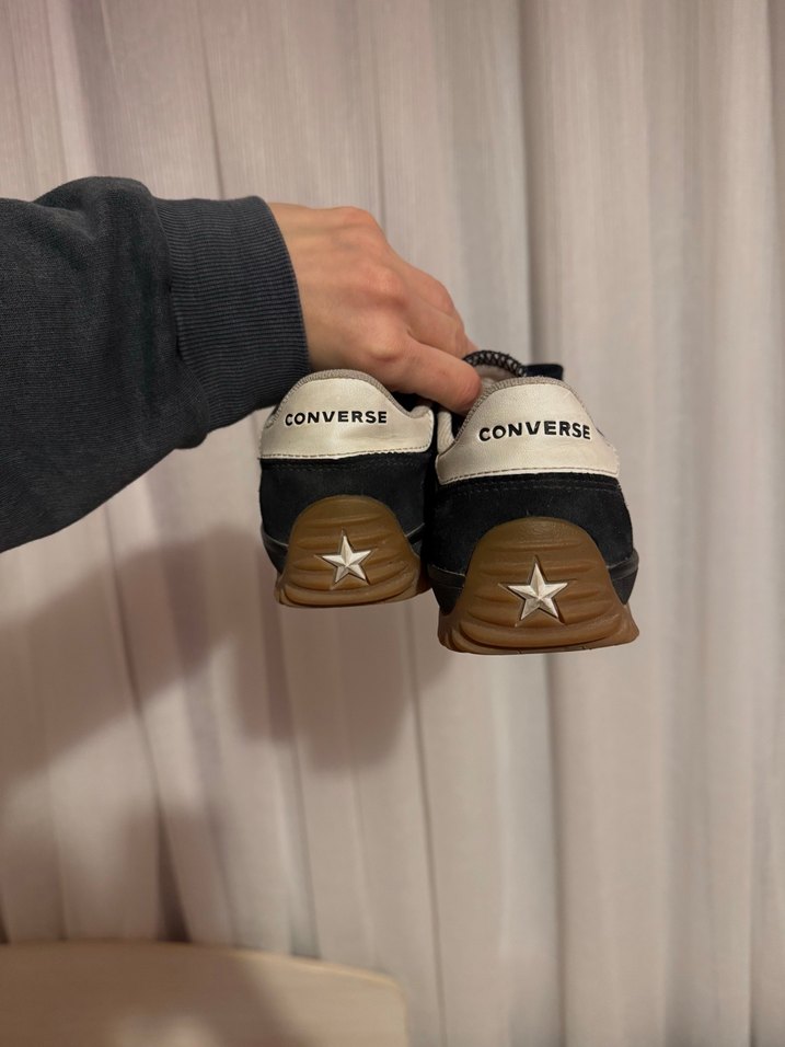 Converse Run Star Trainer Unisex Siyah Süet Sneaker - Görsel 4