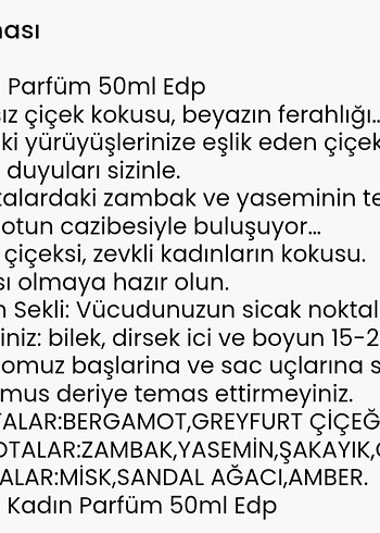 Diğer Blanche Kadın Parfümü 50 ml az ksydırın