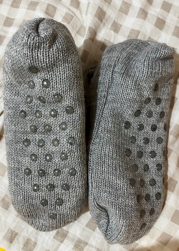 Gri Triko Kız Ev Terliği - Görsel 5