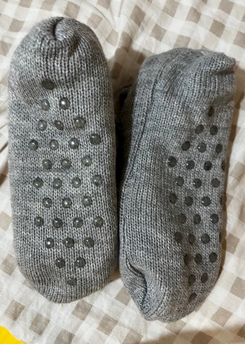 Gri Triko Kız Ev Terliği - Görsel 3