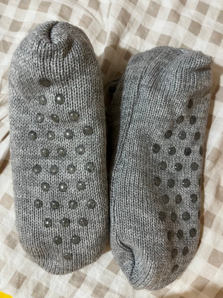 Gri Triko Kız Ev Terliği - Görsel 5