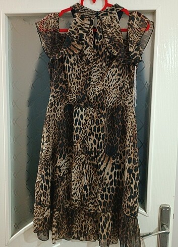 Leopar elbise 