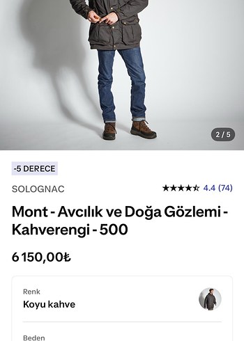 Solognac Kahverengi Outdoor Mont - Görsel 2