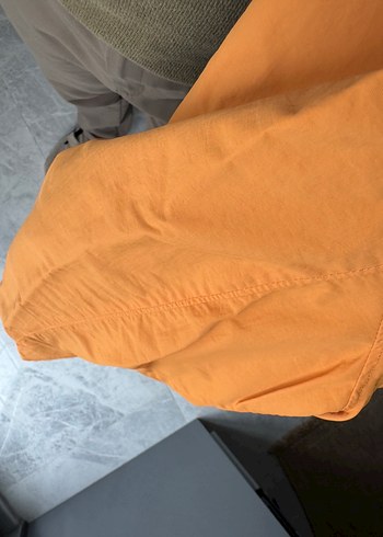 Turuncu Kapüşonlu Erkek Yağmurluk - Görsel 6