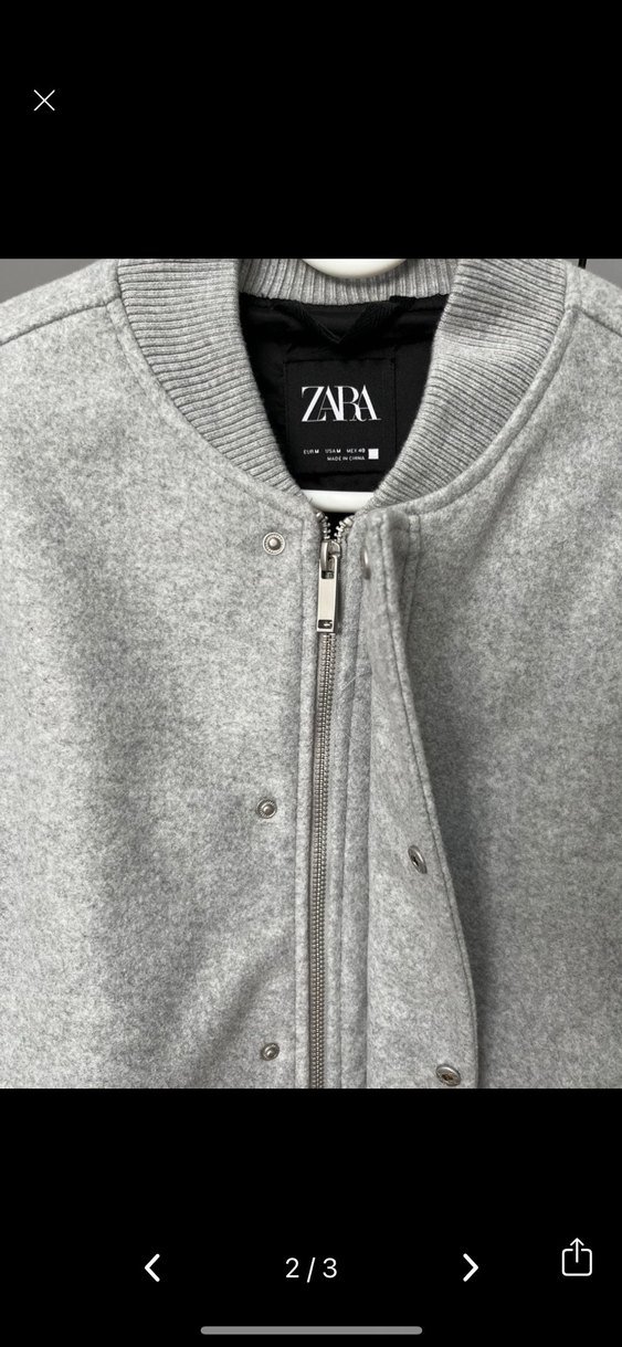 Zara Gri Bomber Ceket - Görsel 2
