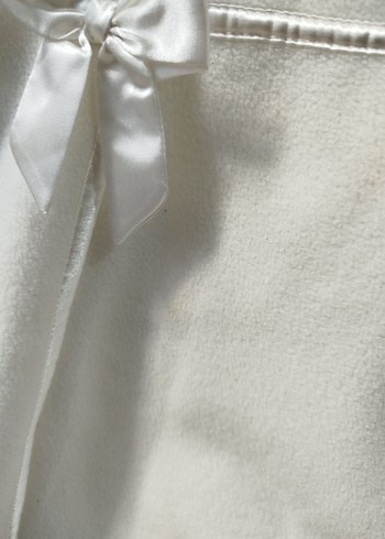 Uzun Kollu Beyaz Midi Sabahlık - Görsel 3