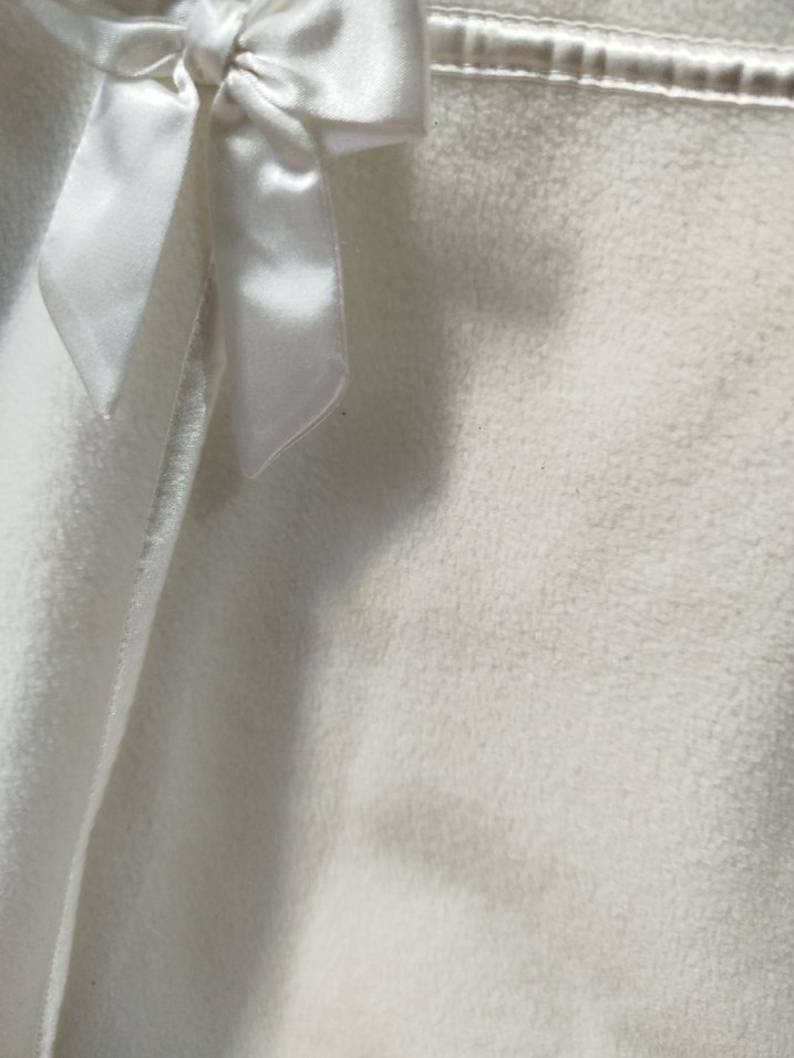 Uzun Kollu Beyaz Midi Sabahlık - Görsel 3