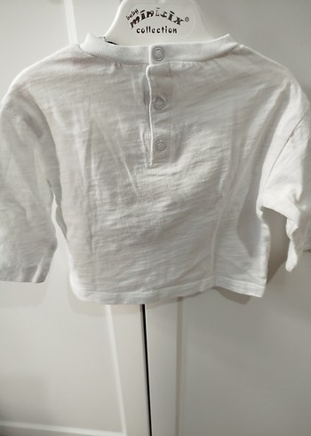 Beyaz  Uzun Kollu  Tişört - Görsel 4