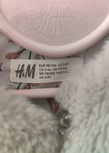 Kız Çocuk H&M Bej Peluş Yelek - Görsel 2