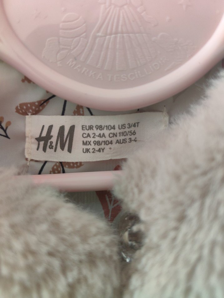 Kız Çocuk H&M Bej Peluş Yelek - Görsel 2