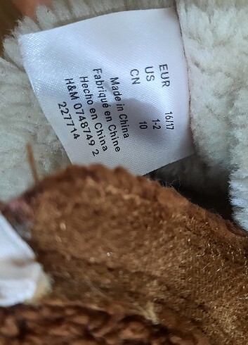 16 Beden kahverengi Renk H&M Bebek panduf