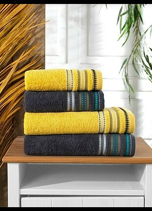 nakkısh evmila 4lü banyo havlu çift seti 