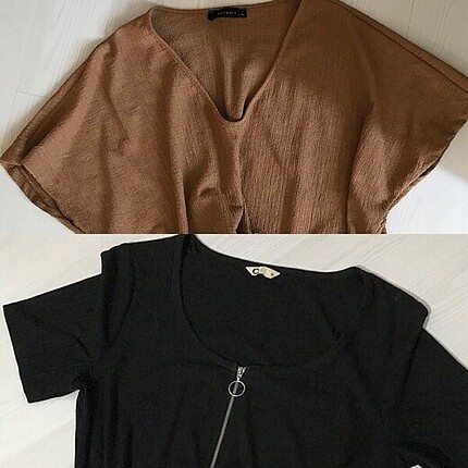 Siyah fermuar detaylı body