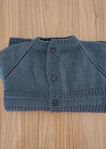 Erkek Çocuk Gri Kısa Kollu Örgü yelek - Görsel 3