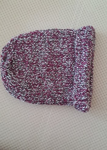 Kadın Mor Gri Örgü Bere - Görsel 3