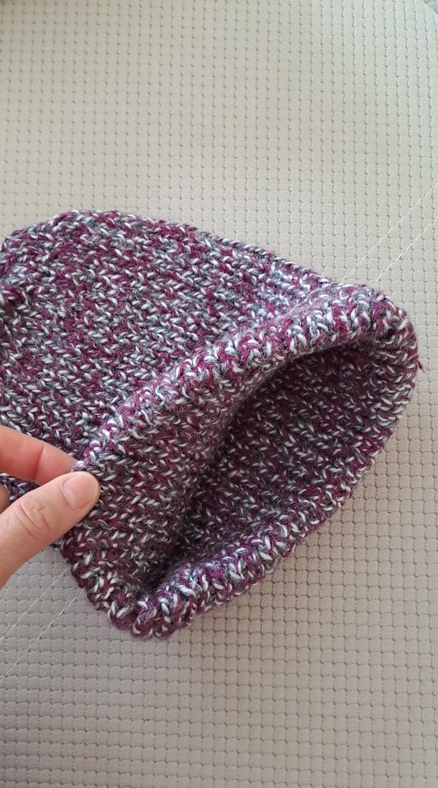 Kadın Mor Gri Örgü Bere - Görsel 4